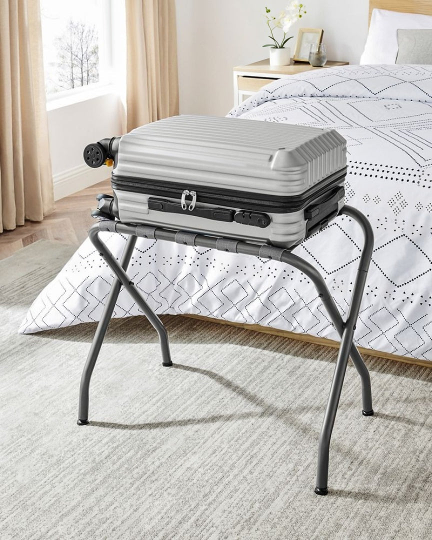 Folding Luggage Rack Steel Suitcase Stand For Guest Room – product view 23 | Ridgefield Furniture