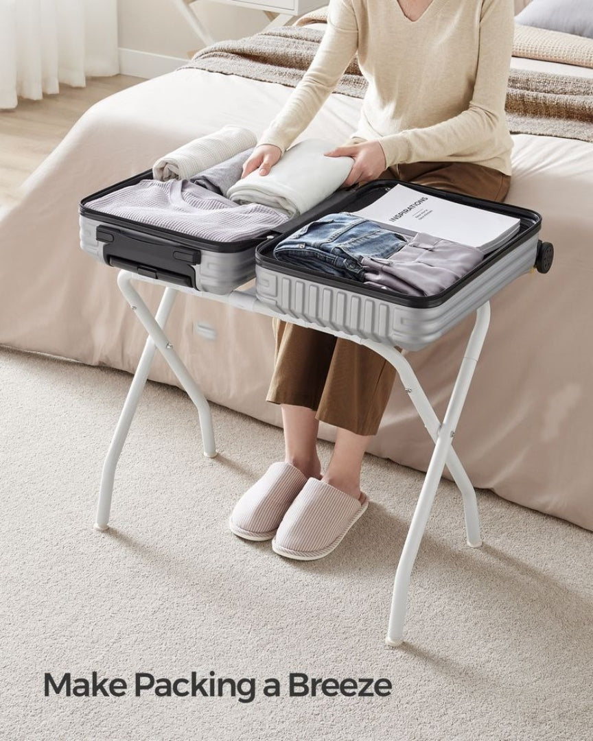 Folding Luggage Rack Steel Suitcase Stand For Guest Room – product view 25 | Ridgefield Furniture
