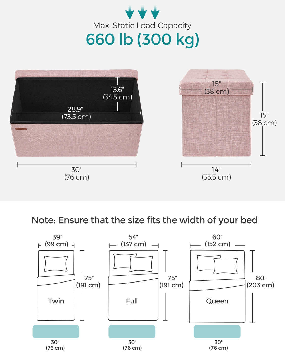 Folding Storage Ottoman Bench - product photo 37