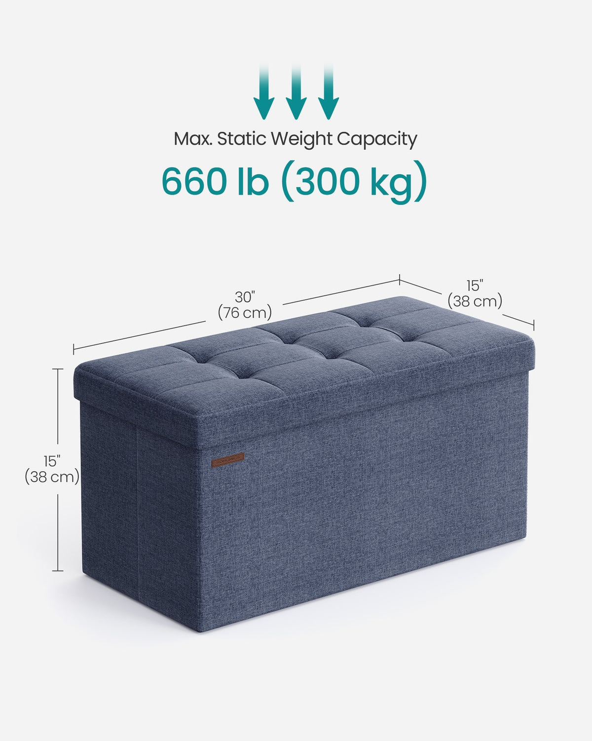 Folding Storage Ottoman Bench - product photo 41