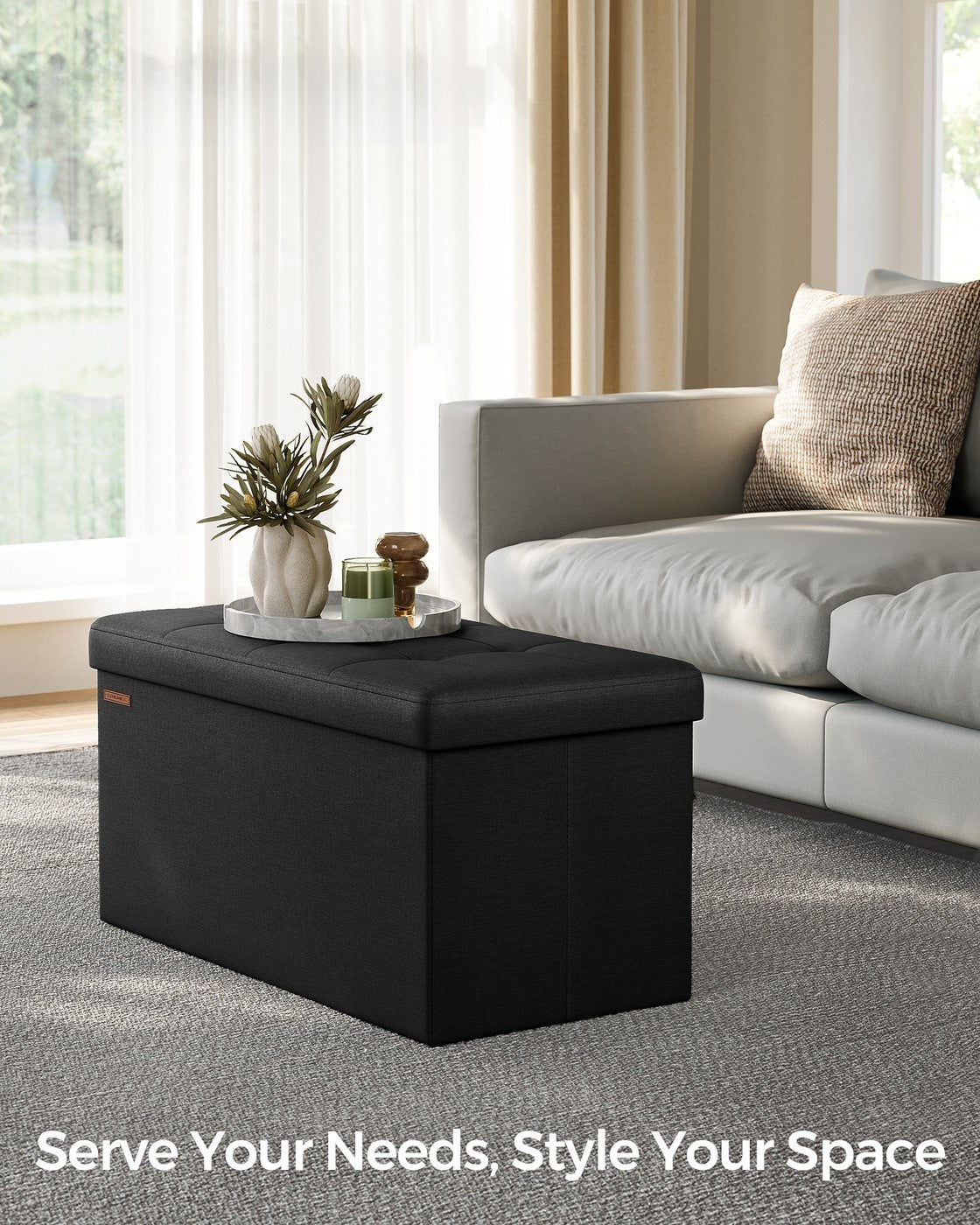 Folding Storage Ottoman Bench With Lid, 30 Or 43 Inch Storage Seat - product photo 62