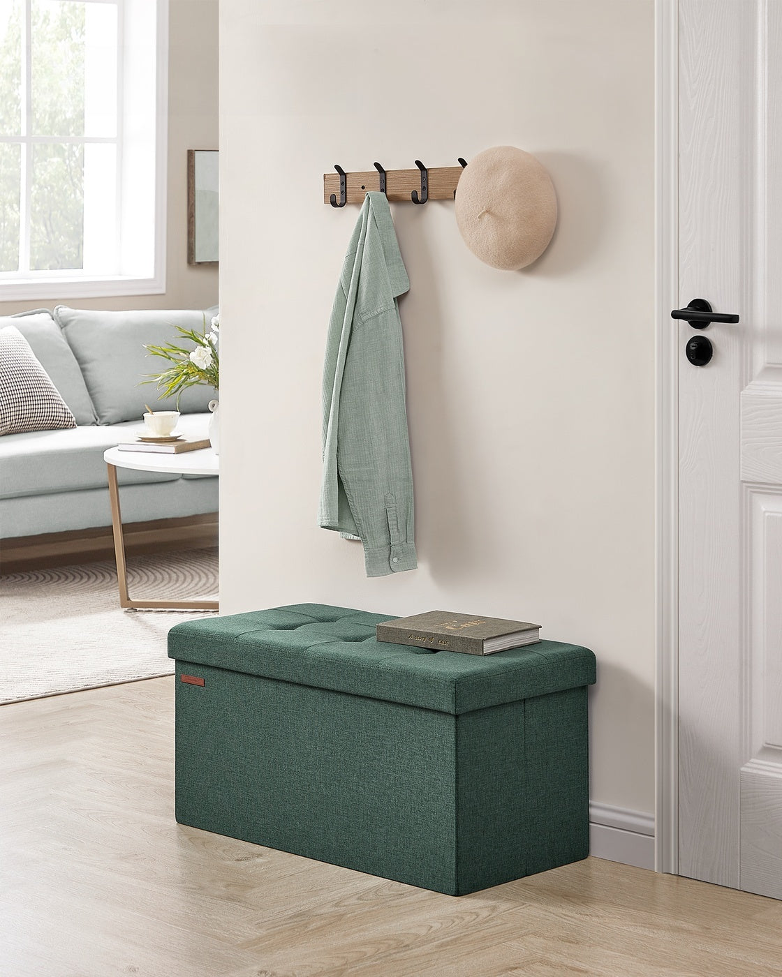 Folding Storage Ottoman Bench With Lid, 30 Or 43 Inch Storage Seat - product photo 68