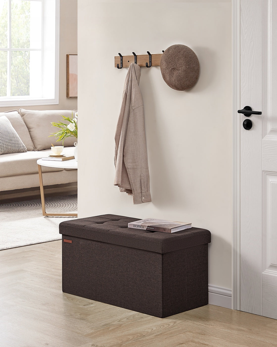 Folding Storage Ottoman Bench With Lid, 30 Or 43 Inch Storage Seat - product photo 72