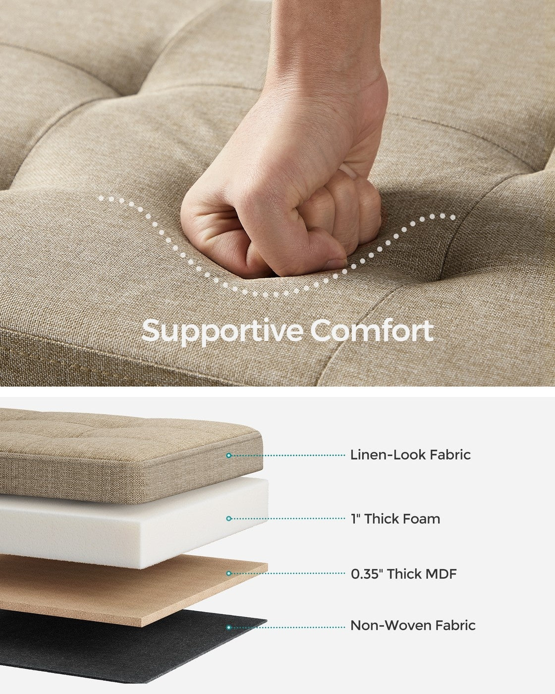 Folding Storage Ottoman Bench With Lid, 30 Or 43 Inch Storage Seat - product photo 79