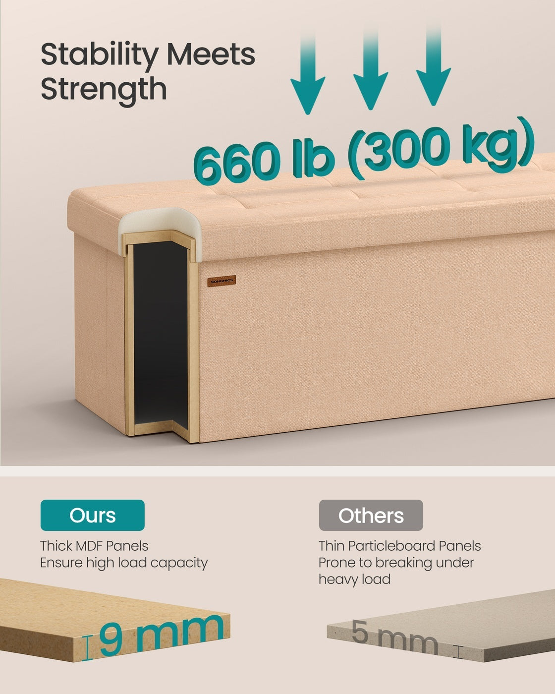 Folding Storage Ottoman Bench With Lid, 30 Or 43 Inch Storage Seat - product photo 92