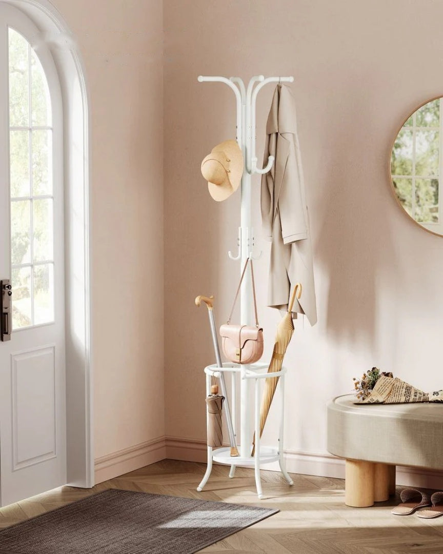 Freestanding Coat Rack With Umbrella Holder & 12 Hooks – product view 9 | Ridgefield Furniture