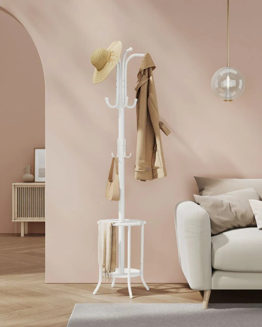 Freestanding Coat Rack With Umbrella Holder & 12 Hooks – product view 10 | Ridgefield Furniture