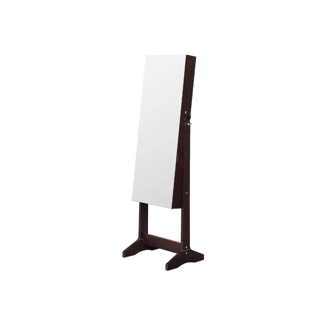 Freestanding Mirror Jewelry Cabinet Armoire With Storage – product view 2 | Ridgefield Furniture