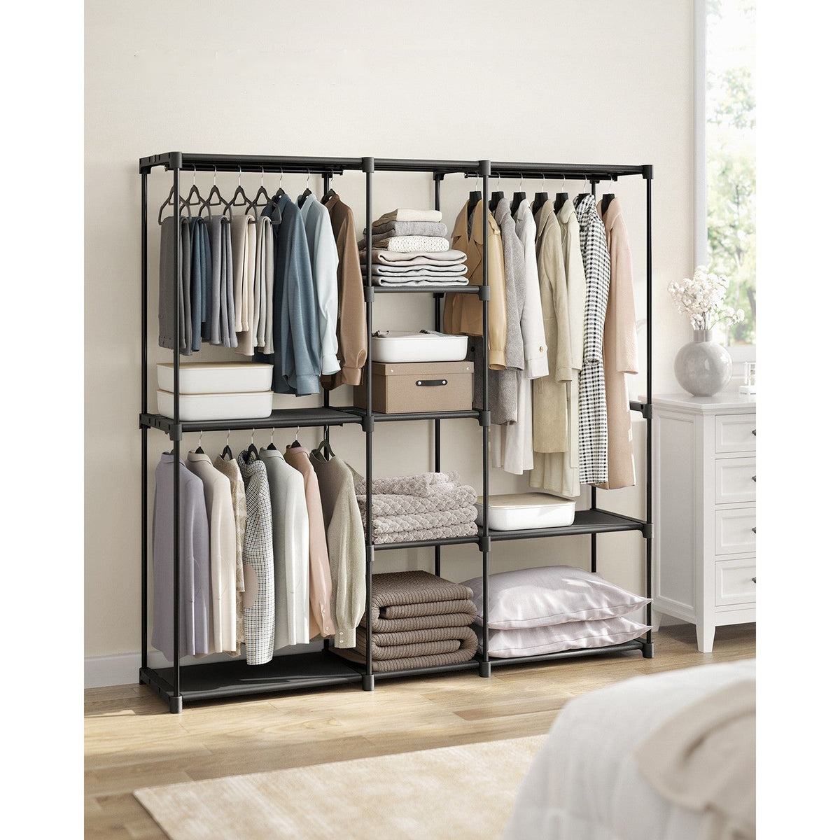 Freestanding Portable Closet With Shelves - product photo 56