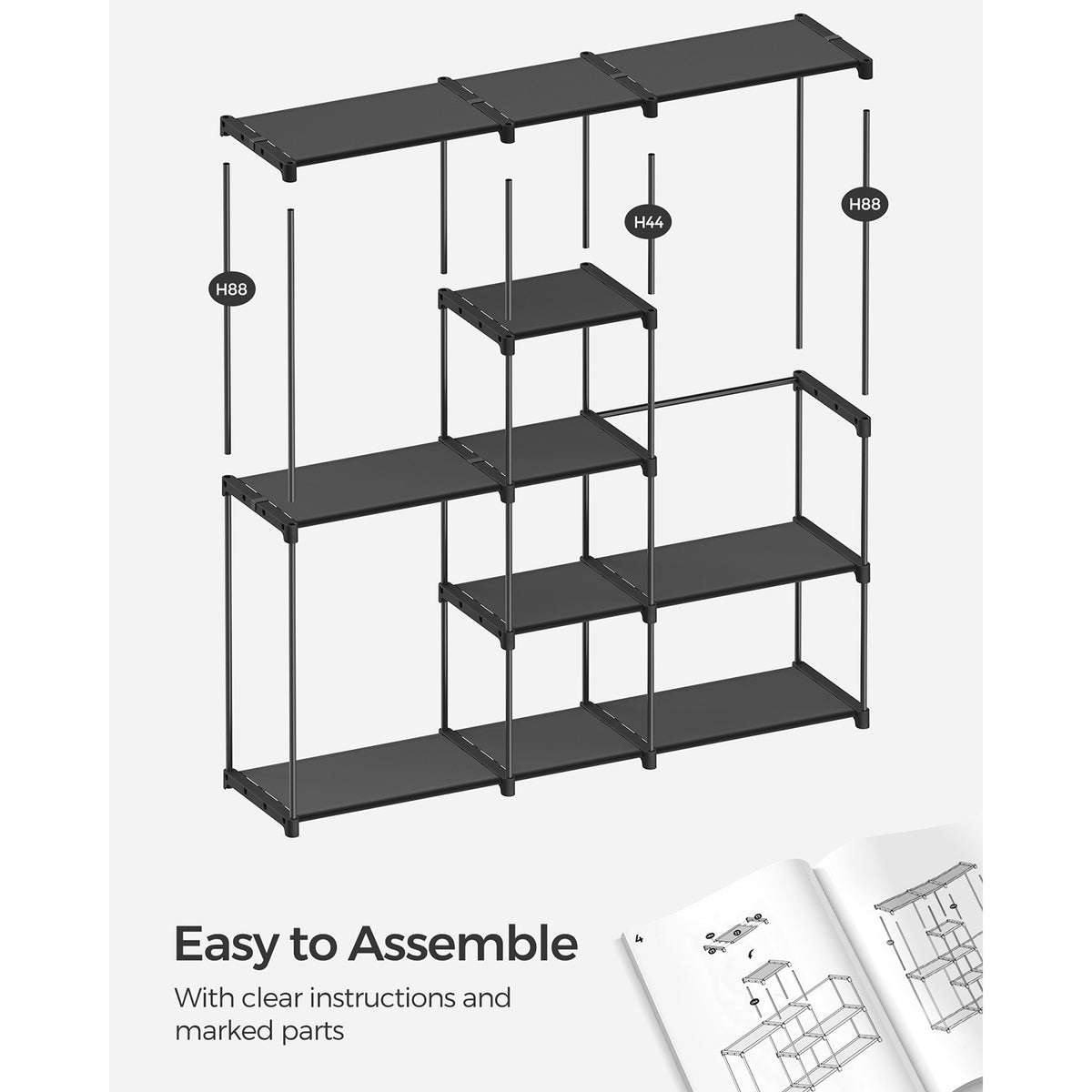 Freestanding Portable Closet With Shelves - product photo 61