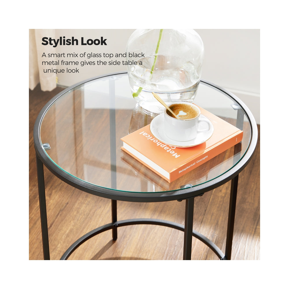 Glass End Table With Metal Frame - product photo 15