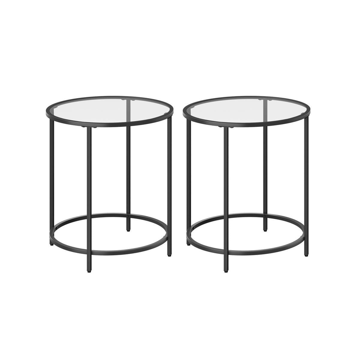 Glass End Table With Metal Frame - product photo 35