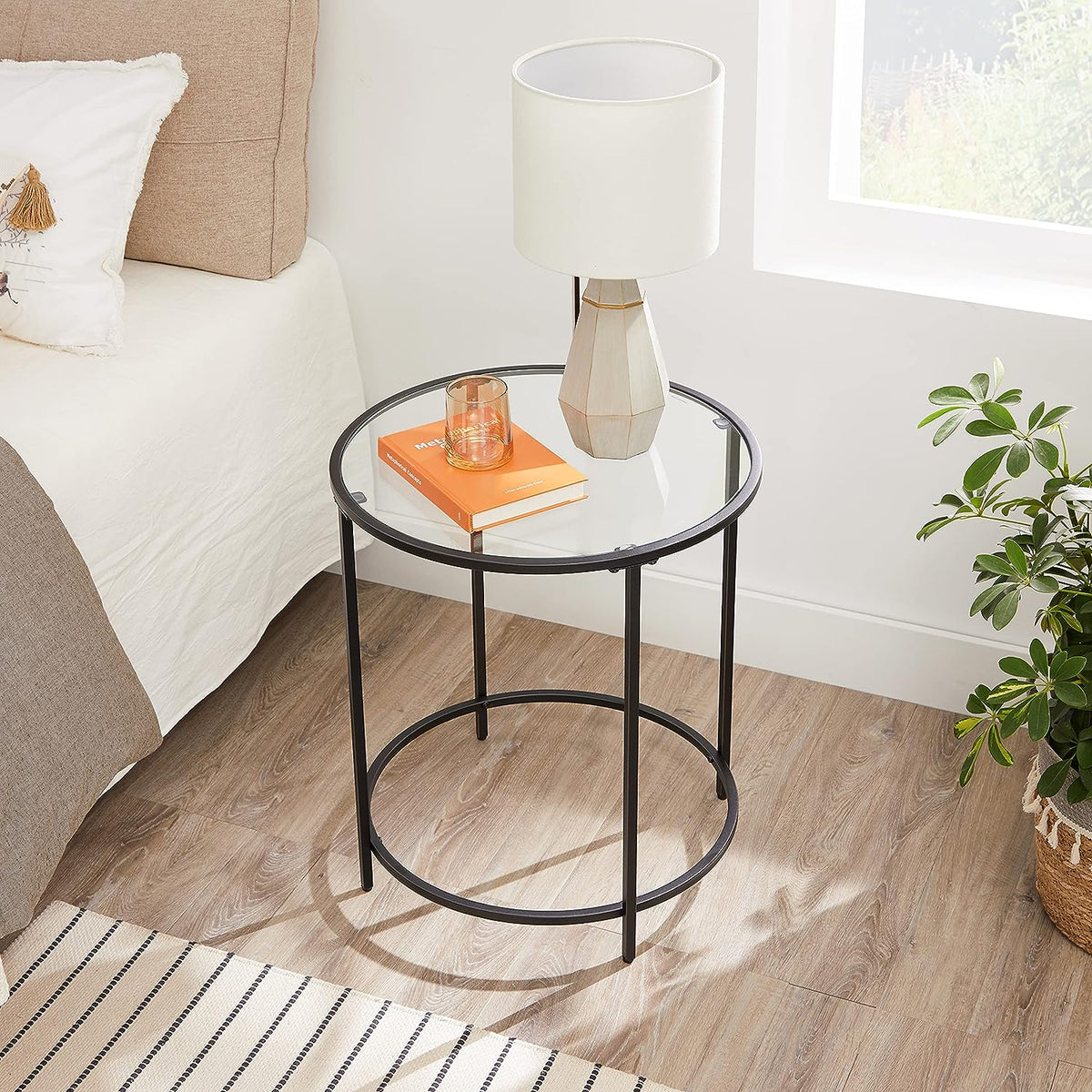 Glass End Table With Metal Frame - product photo 41