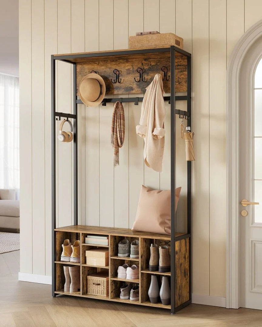 Hall Tree With Bench – product view 3 | Ridgefield Furniture