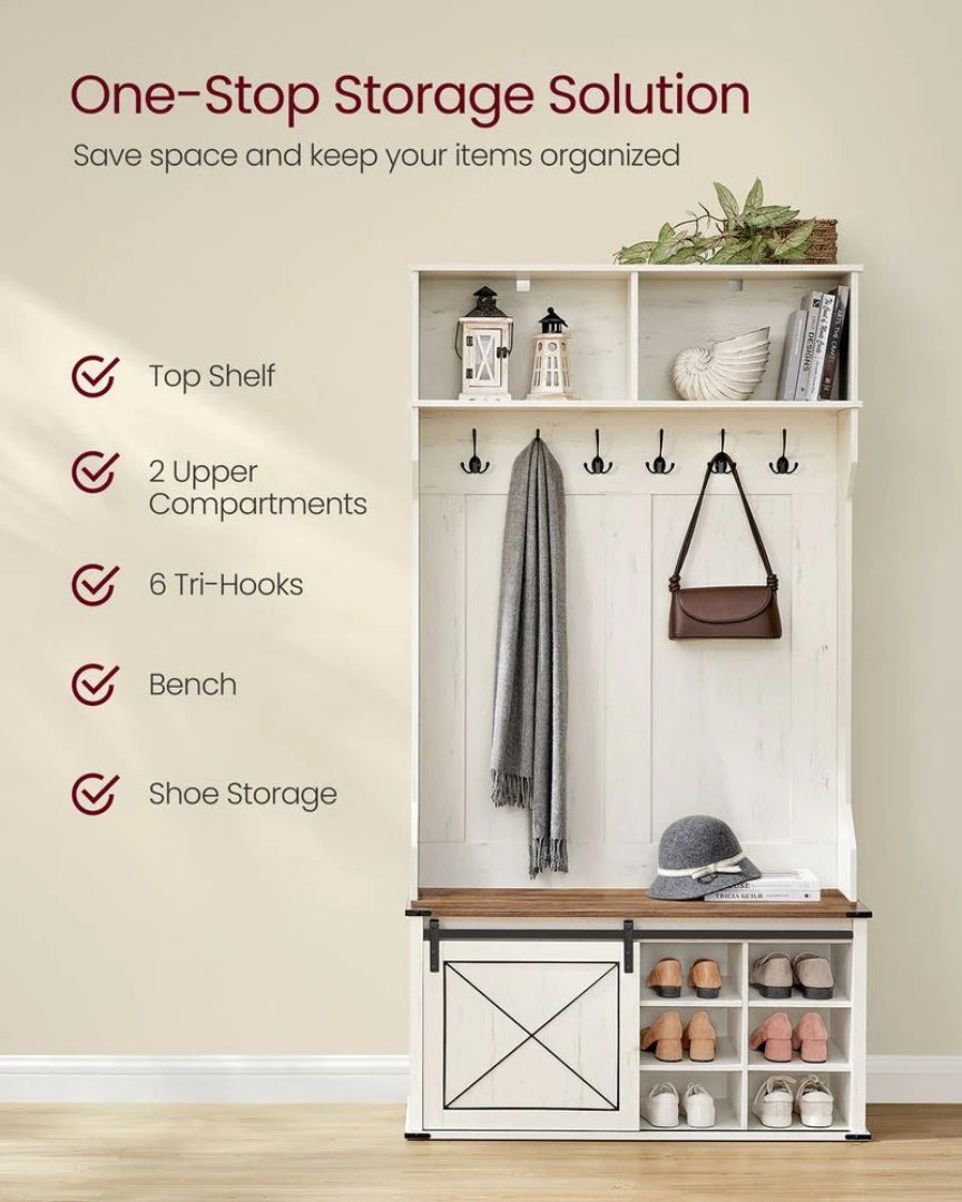 Hall Tree With Bench – product view 3 | Ridgefield Furniture