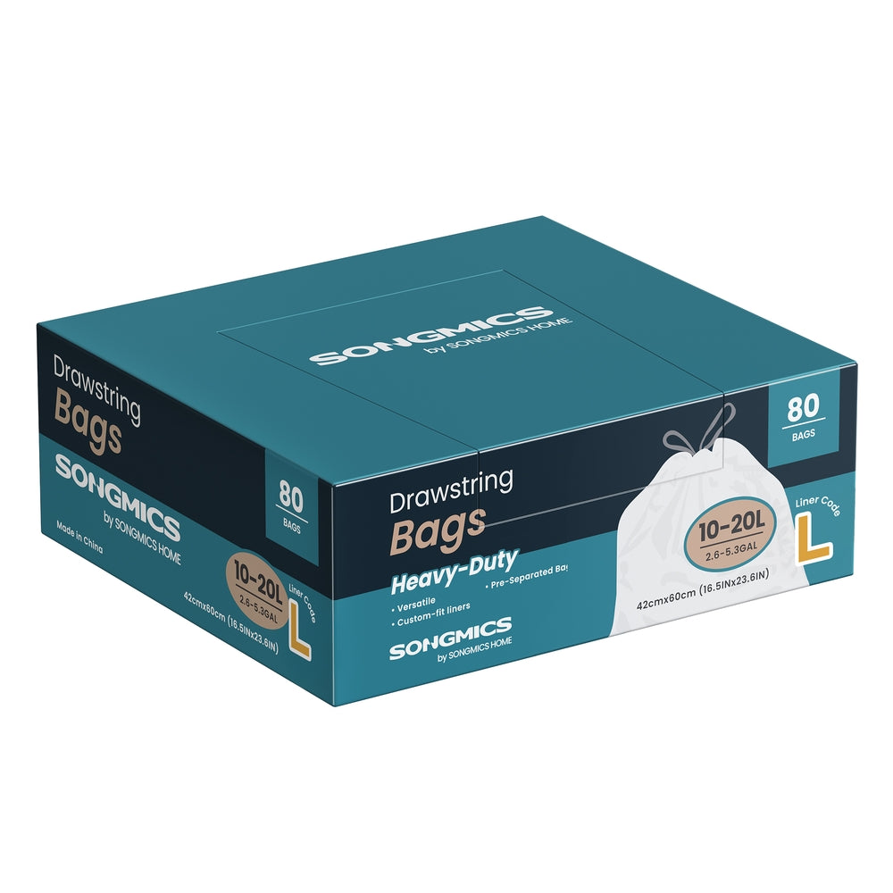Heavy-Duty Garbage Bags With Drawstrings - product photo 01