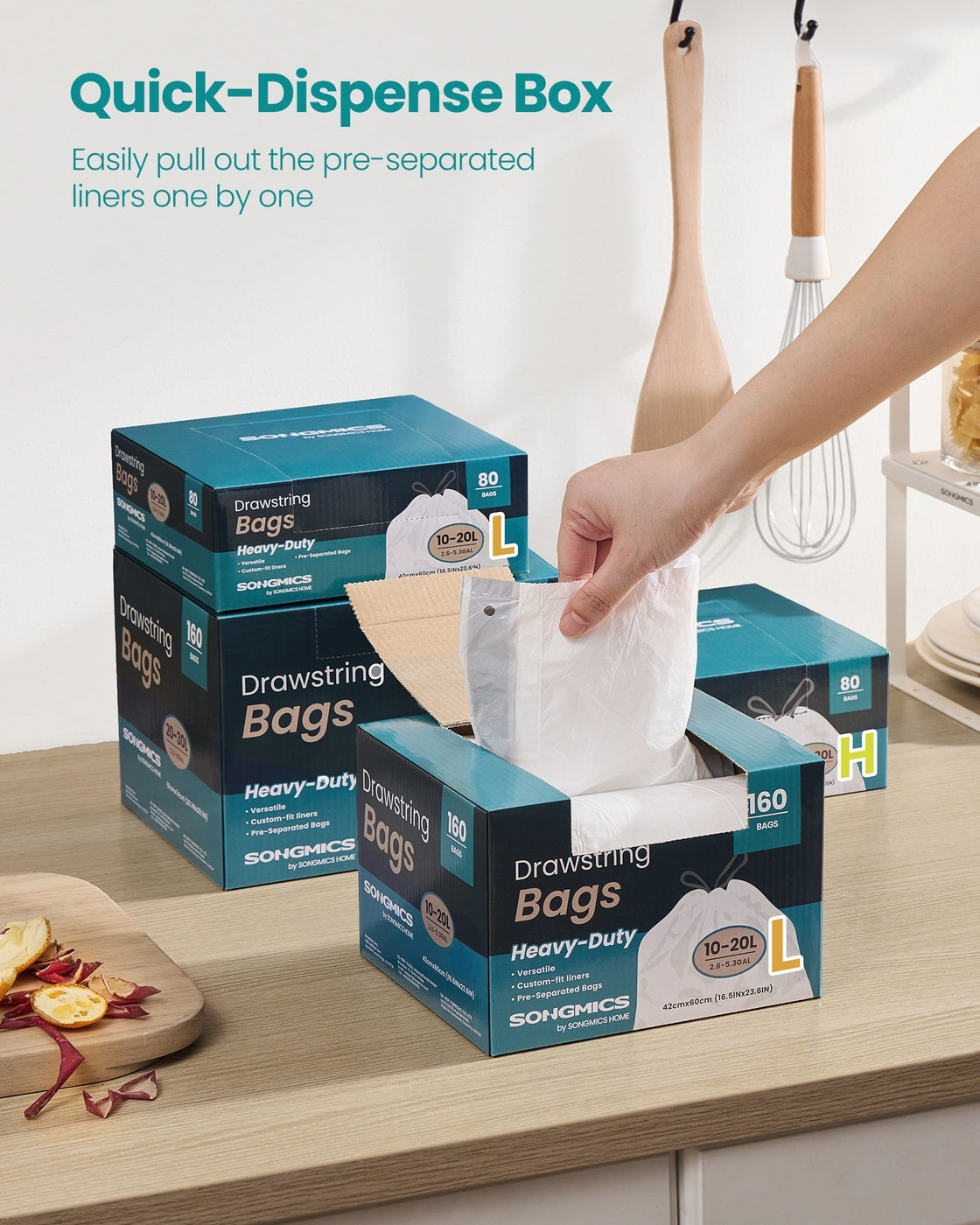 Heavy-Duty Garbage Bags With Drawstrings - product photo 19