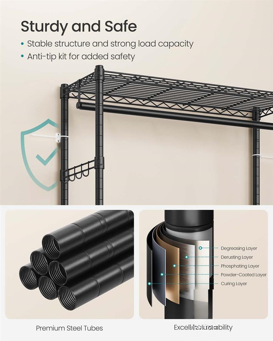 Heavy-Duty Rolling Clothes Rack - product photo 17