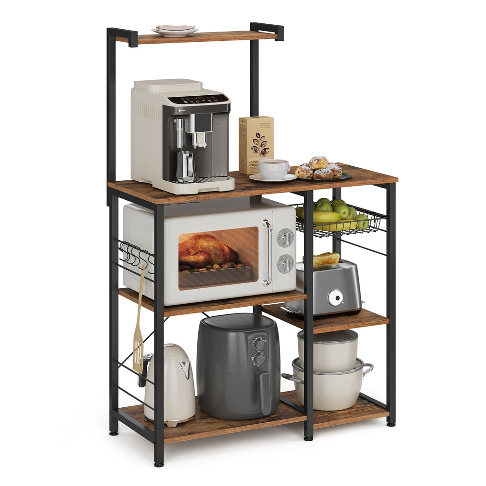Industrial Brown Baker’s Rack With Shelves - product photo 01