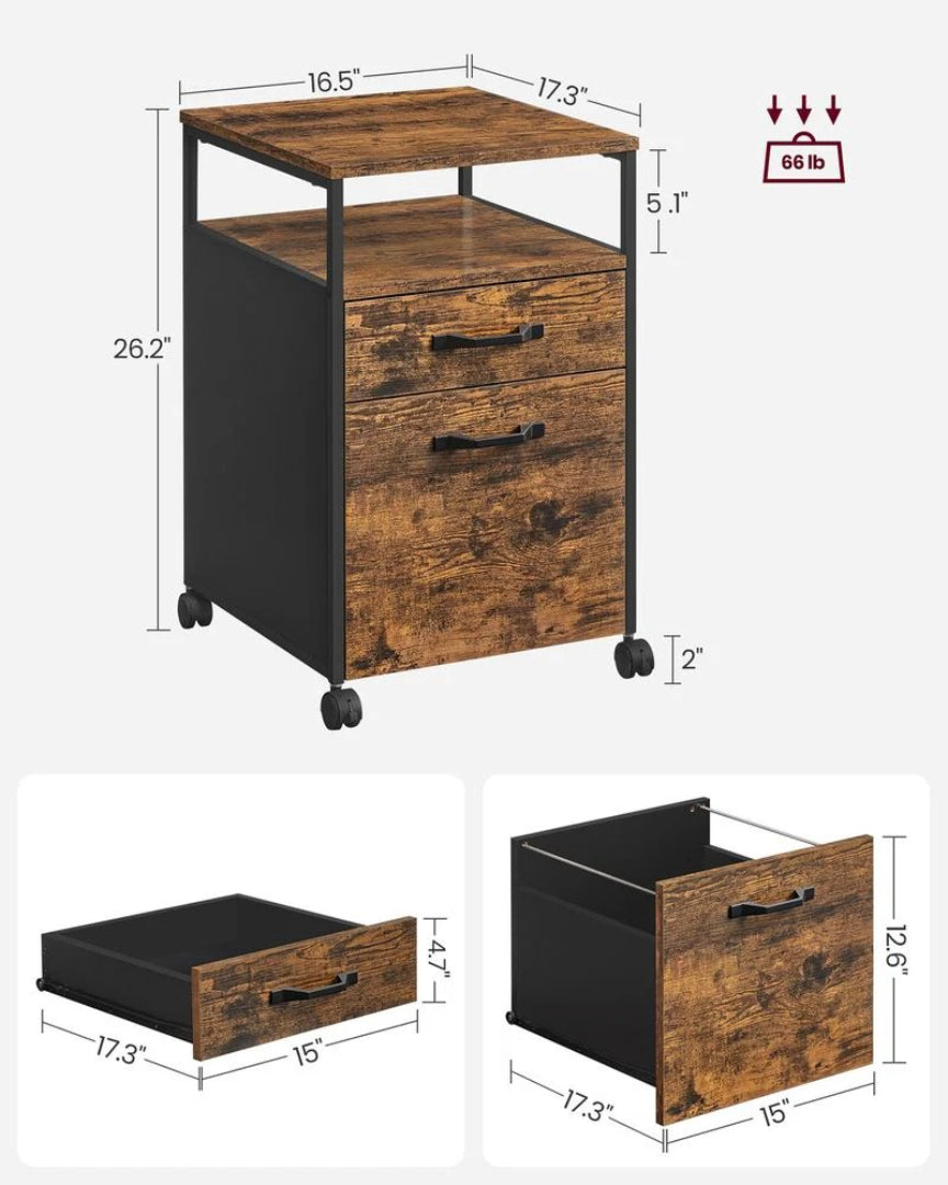 Mobile Filing Cabinet With Wheels – product view 9 | Ridgefield Furniture