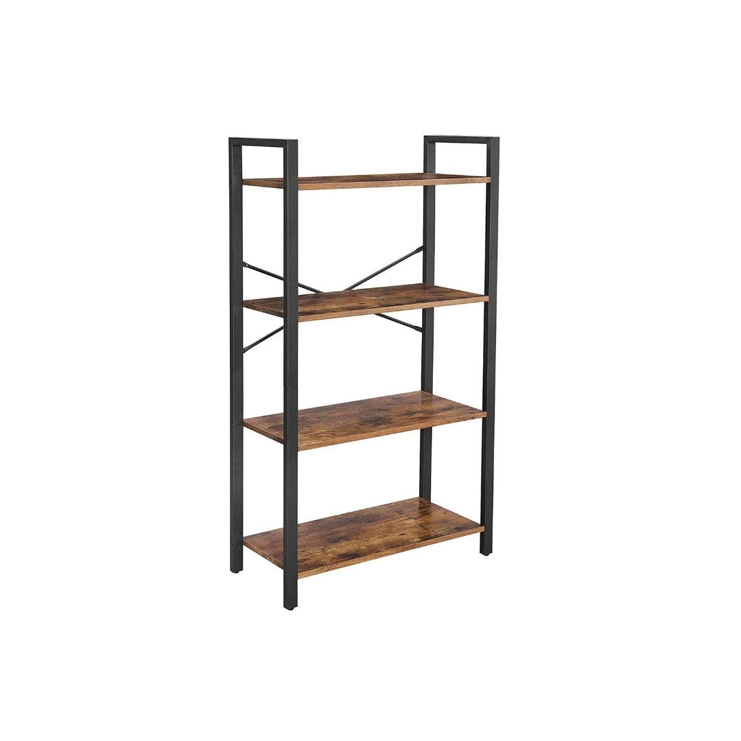 4 Tier Bookshelf With Steel Frame – product view 1 | Ridgefield Furniture