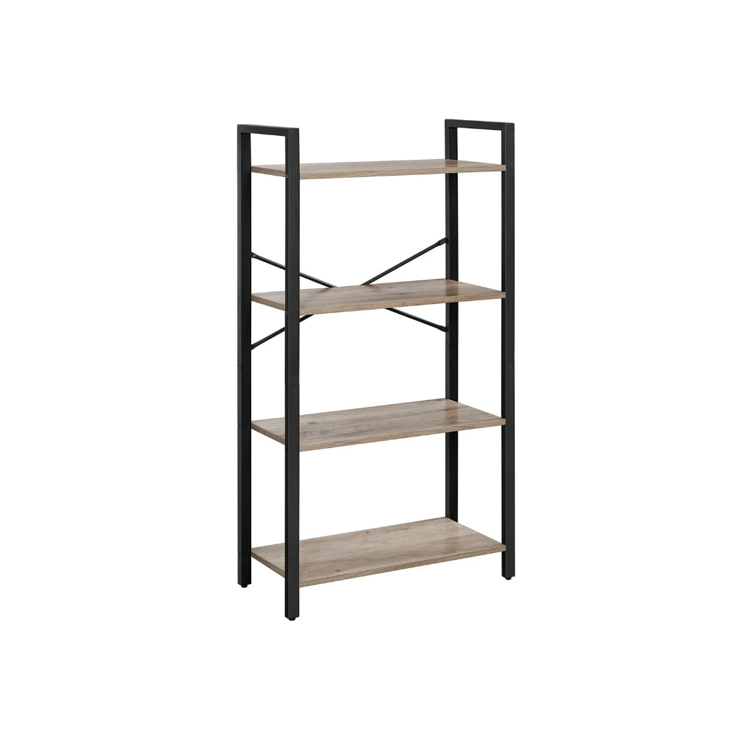 4 Tier Bookshelf With Steel Frame – product view 2 | Ridgefield Furniture