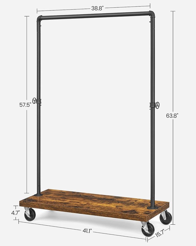Industrial Pipe Garment Rack - product photo 07