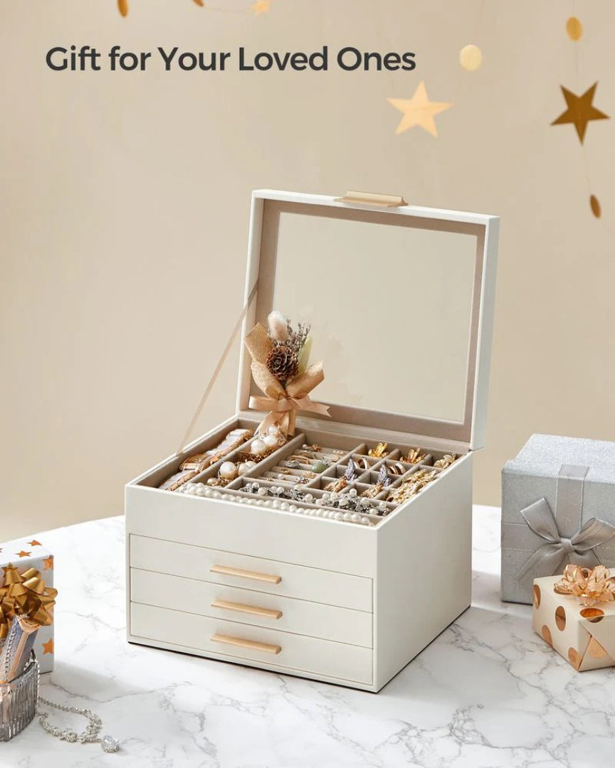 Jewelry Box Organizer With Glass Lid 2 To 6 Layer Storage – product view 31 | Ridgefield Furniture