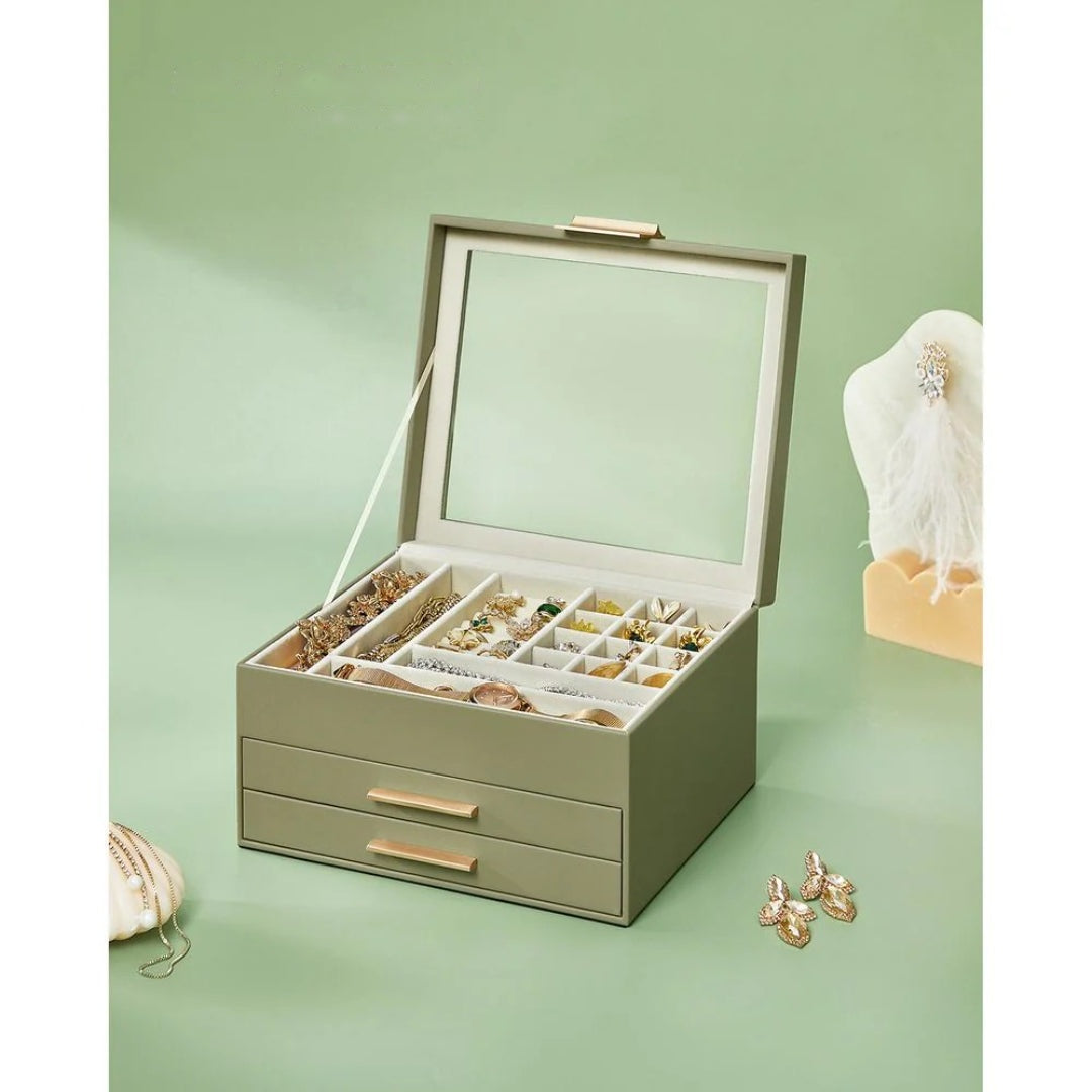 Jewelry Box Organizer With Glass Lid 2 To 6 Layer Storage – product view 47 | Ridgefield Furniture