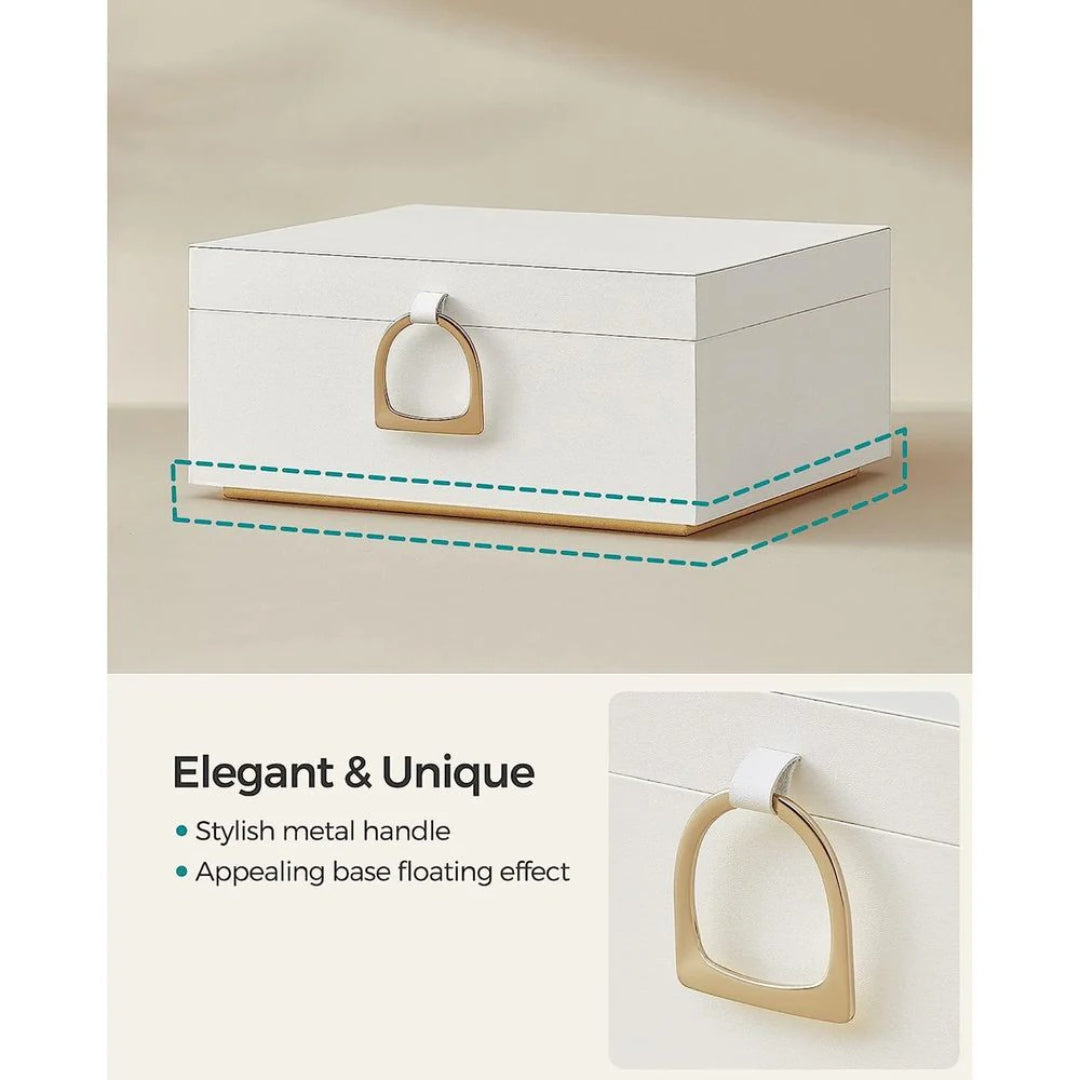 Jewelry Box Organizer With Handle 2 Layer Storage – product view 8 | Ridgefield Furniture