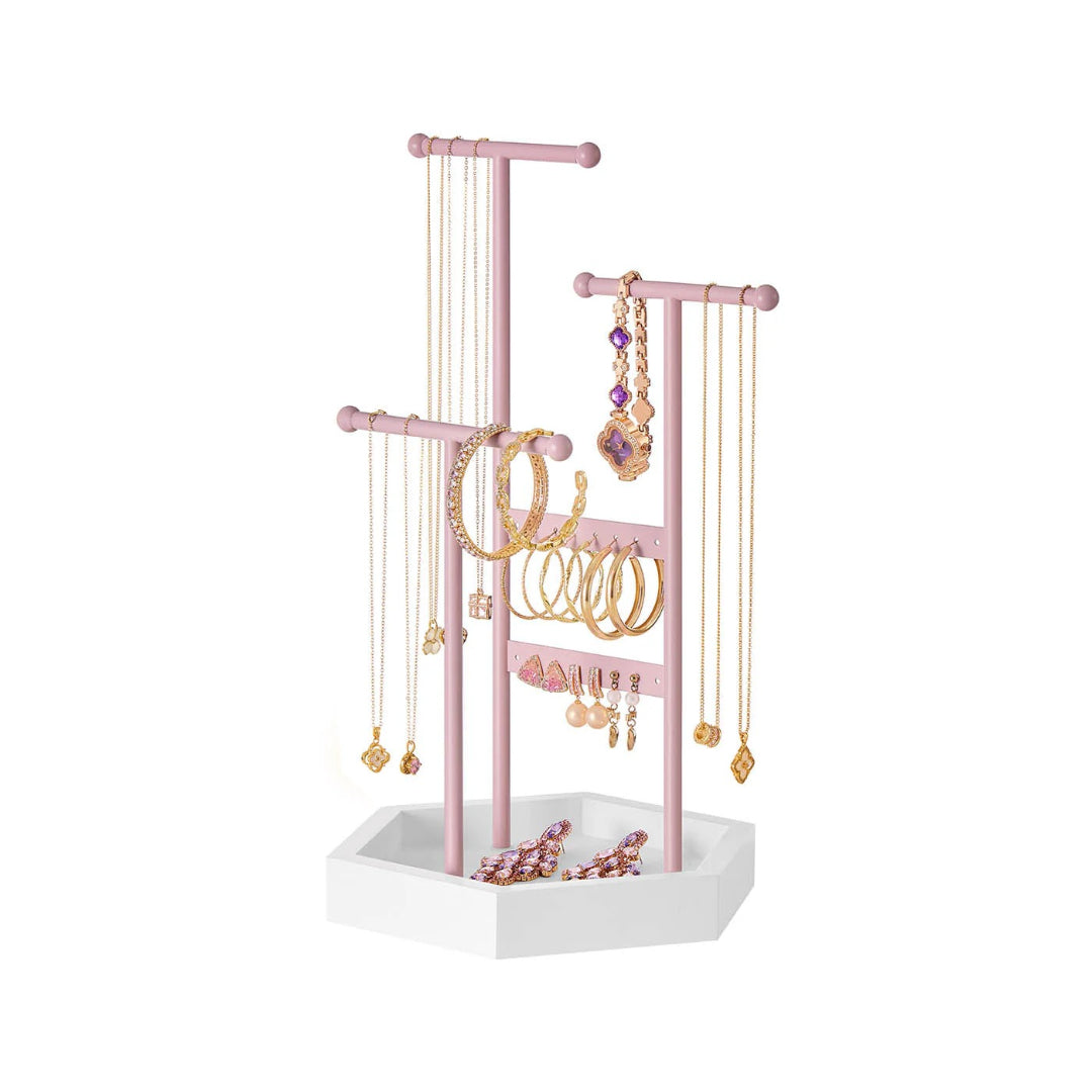Jewelry Holder Stand With Metal Frame And Tray – product view 5 | Ridgefield Furniture