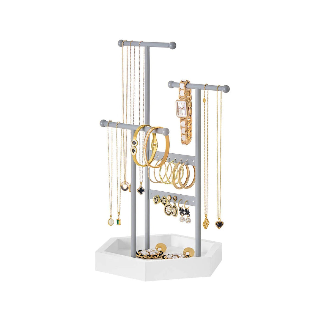 Jewelry Holder Stand With Metal Frame And Tray – product view 7 | Ridgefield Furniture