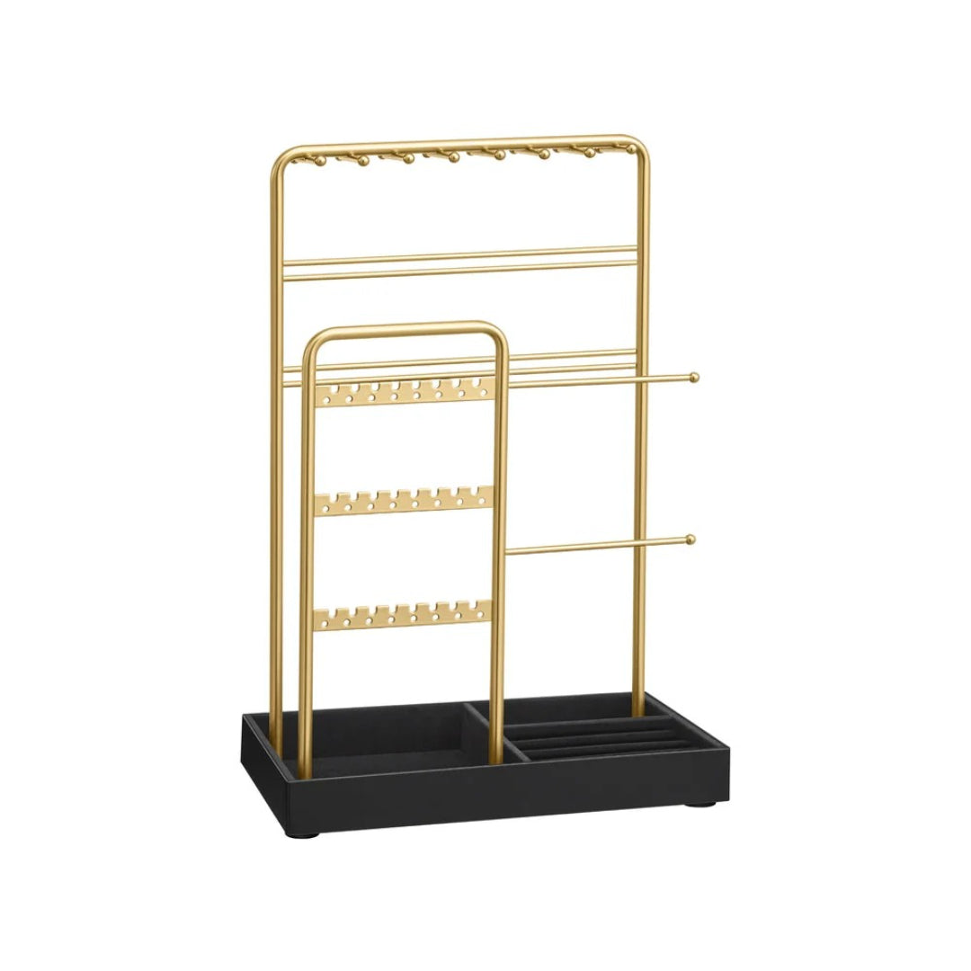 Jewelry Holder Stand With Metal Frame And Velvet Tray – product view 7 | Ridgefield Furniture