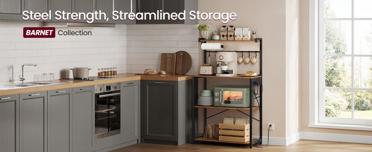 Kitchen Bakers Rack With Power Outlet - product photo 13