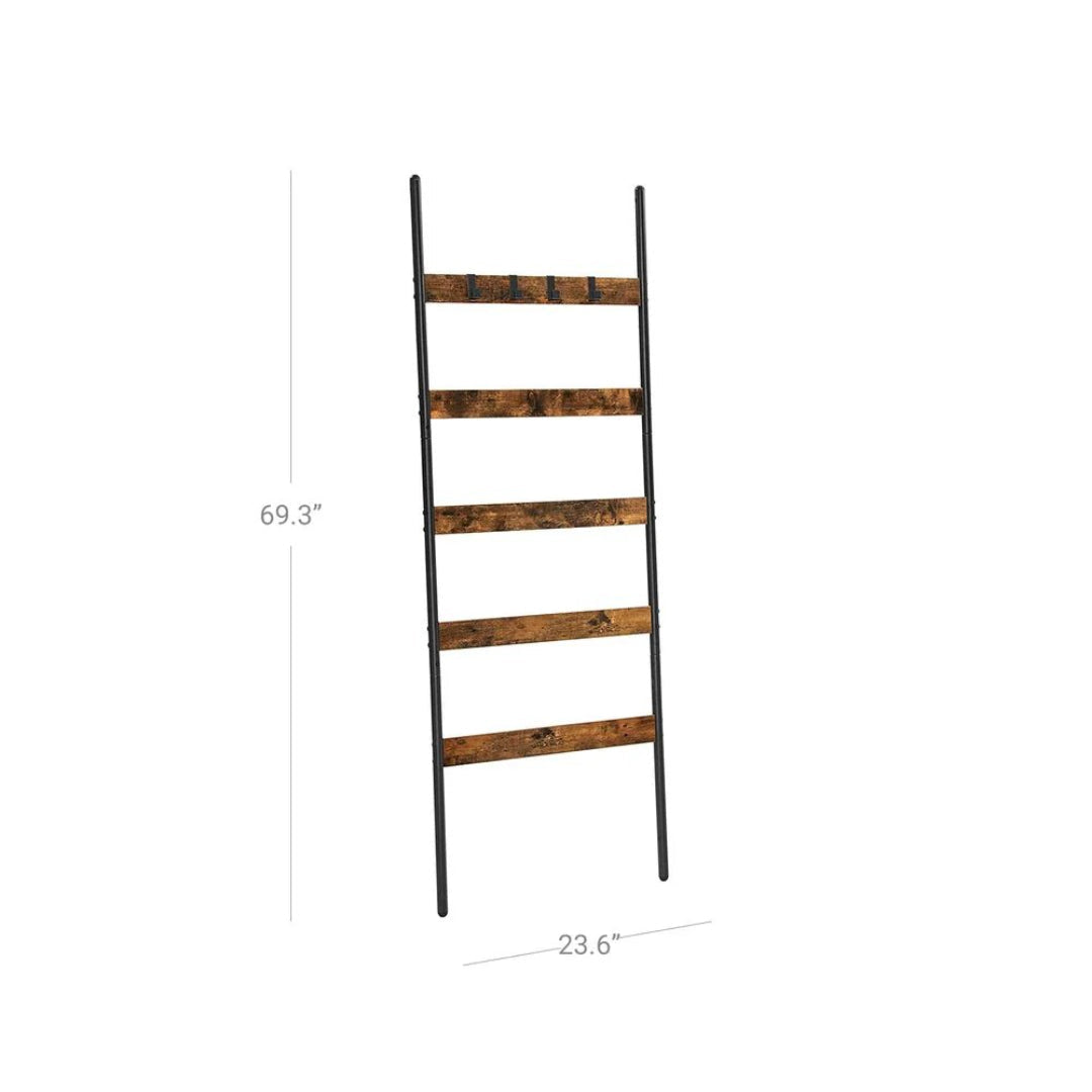 Ladder Shelf 5-Tier Blanket Rack Storage 25.6in Wide – product view 6 | Ridgefield Furniture