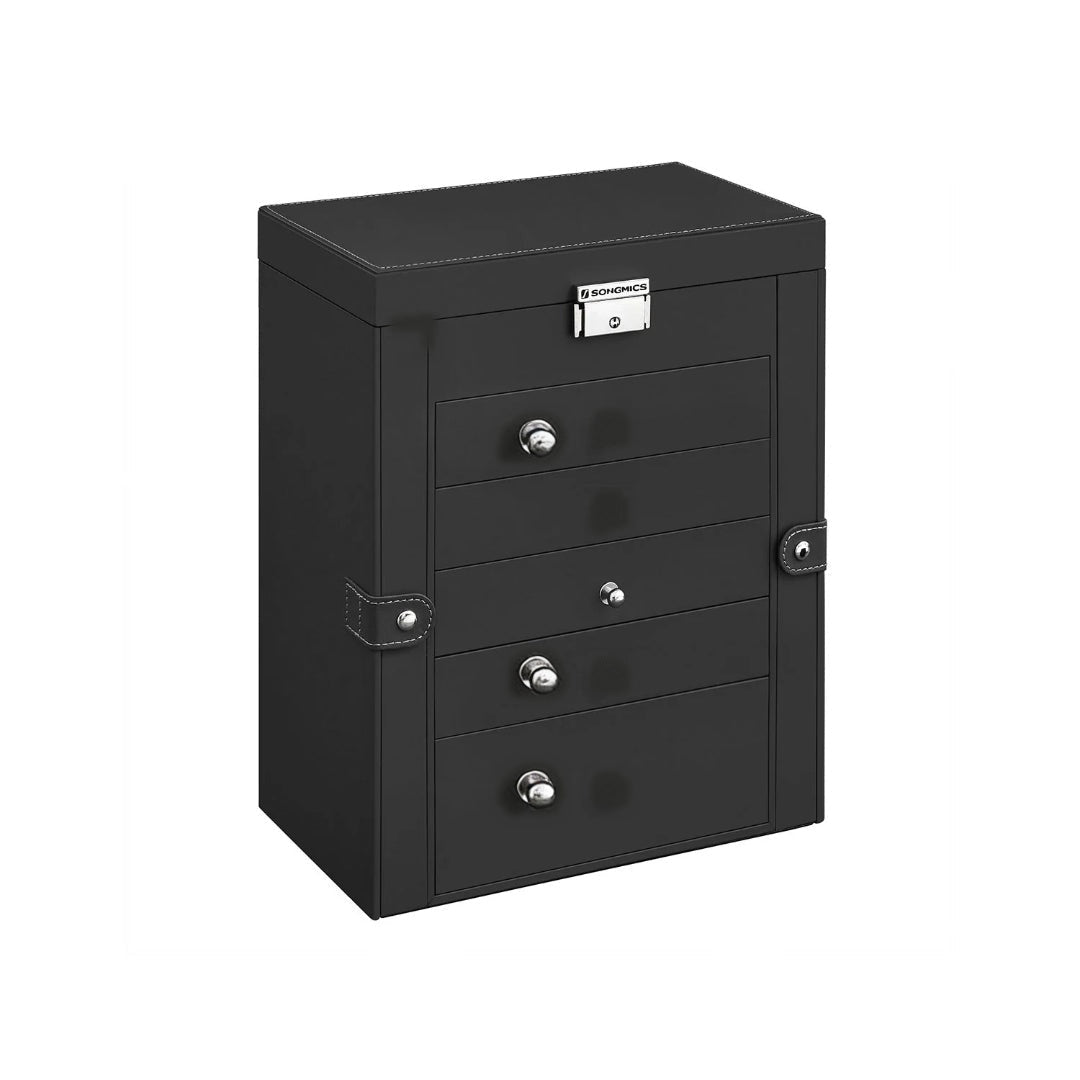 Large Jewelry Box Organizer 6 Tier With Drawers Mirror And Lock – product view 1 | Ridgefield Furniture