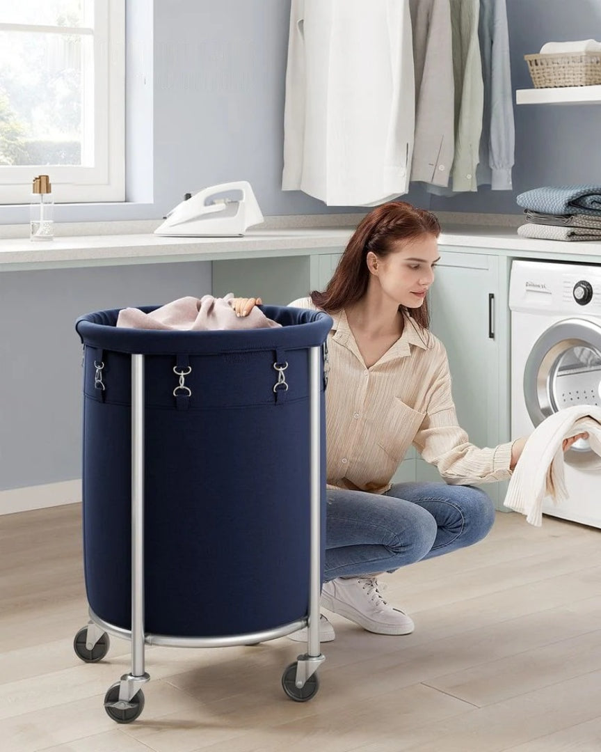 Laundry Basket With Wheels 29 Gallon Removable Bag 28in High – product view 13 | Ridgefield Furniture
