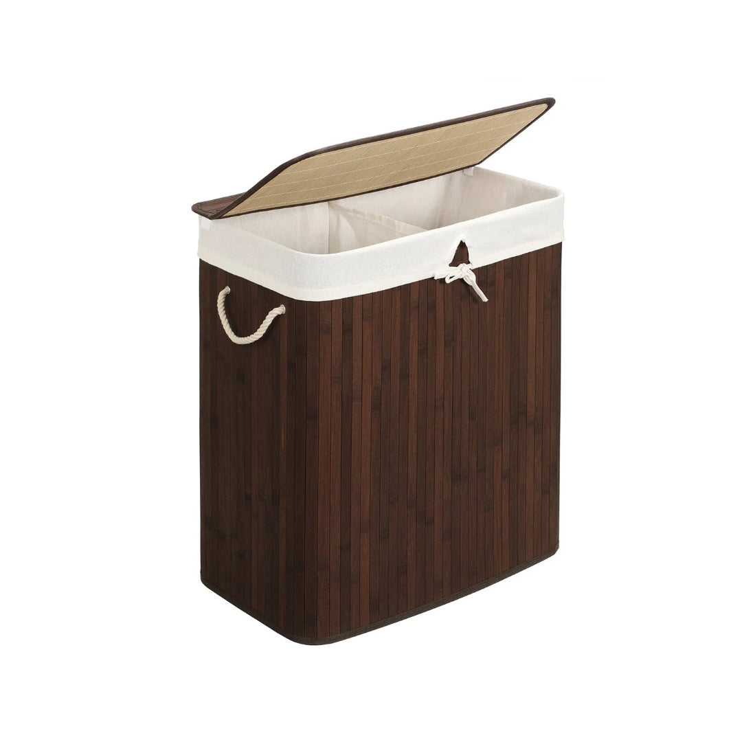 Laundry Hamper With Lid 2 Section 21.99 Gallon Sorter – product view 2 | Ridgefield Furniture