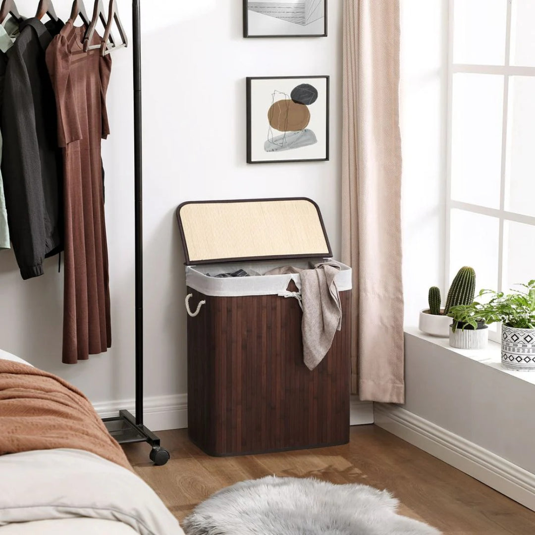 Laundry Hamper With Lid 2 Section 21.99 Gallon Sorter – product view 5 | Ridgefield Furniture