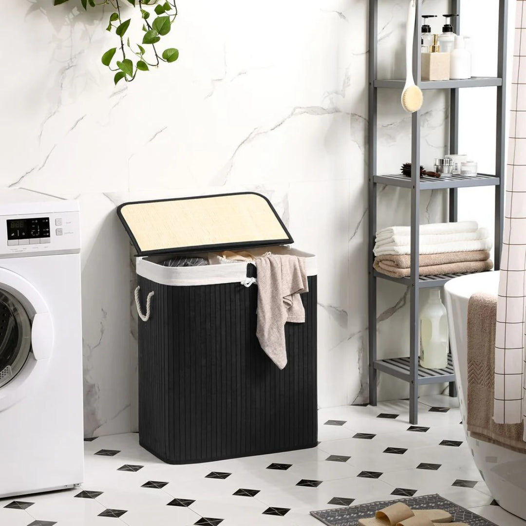 Laundry Hamper With Lid 2 Section 21.99 Gallon Sorter – product view 10 | Ridgefield Furniture