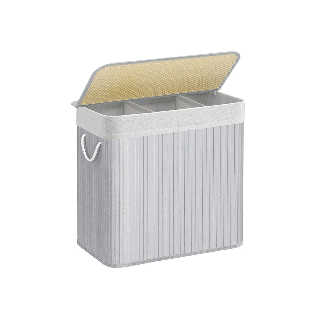 Laundry Hamper With Lid 3 Section 39.6 Gallon Sorter – product view 1 | Ridgefield Furniture