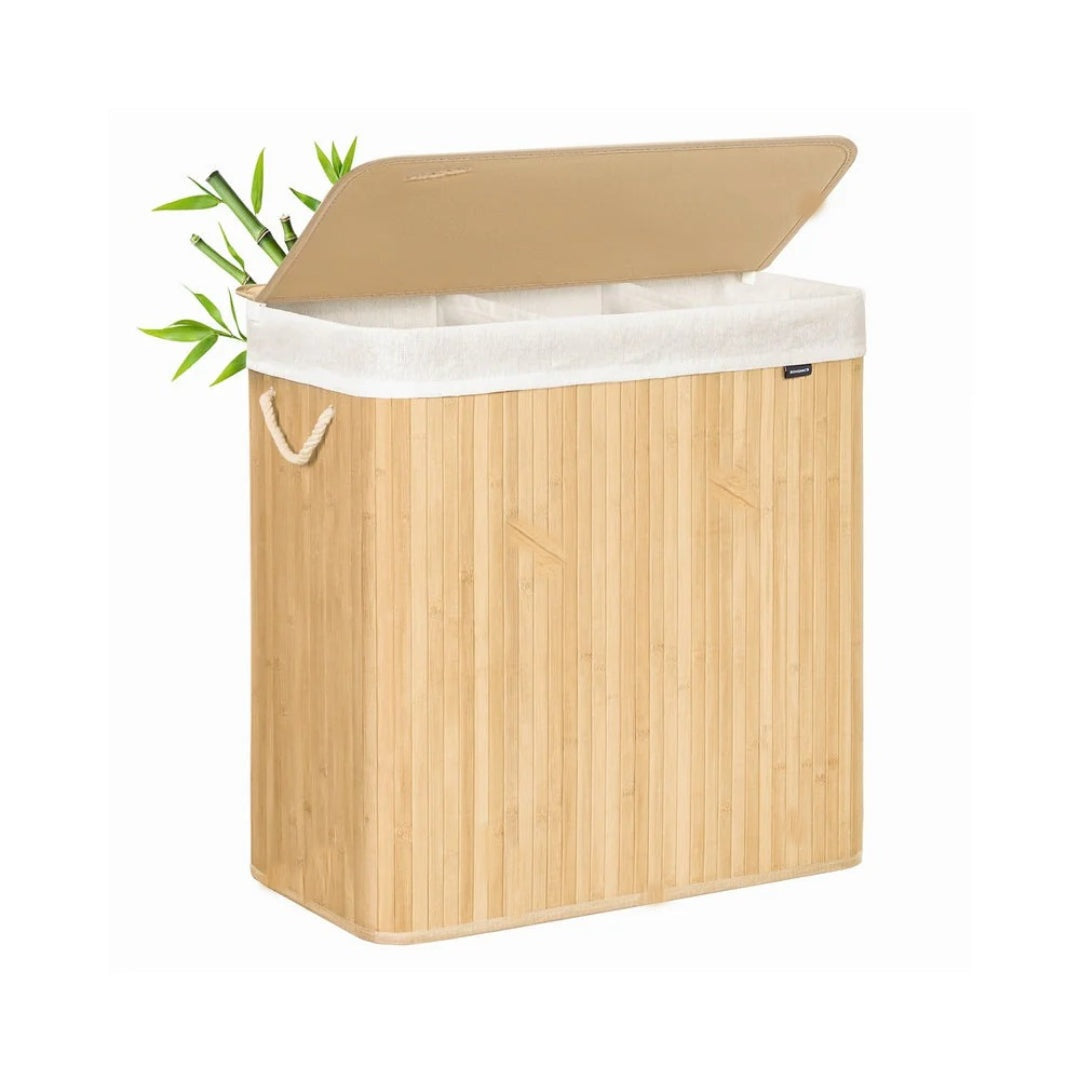 Laundry Hamper With Lid 3 Section 39.6 Gallon Sorter – product view 2 | Ridgefield Furniture