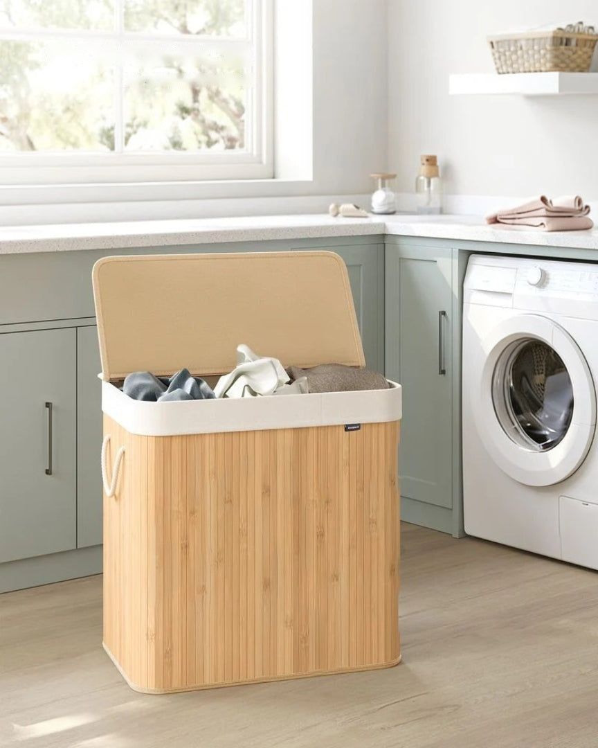 Laundry Hamper With Lid 3 Section 39.6 Gallon Sorter – product view 12 | Ridgefield Furniture