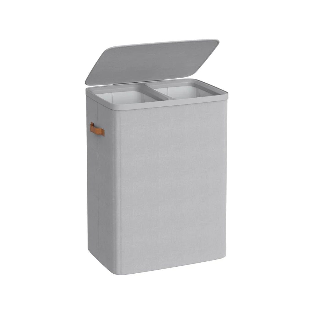 Laundry Hamper With Lid 44.9 Gallon 2 Compartment Sorter – product view 2 | Ridgefield Furniture