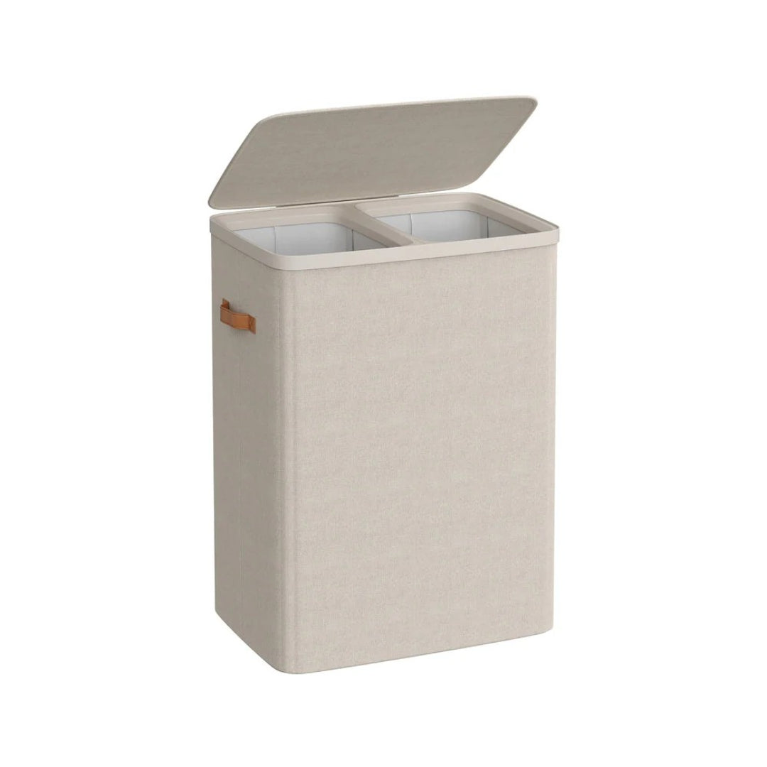 Laundry Hamper With Lid 44.9 Gallon 2 Compartment Sorter – product view 3 | Ridgefield Furniture