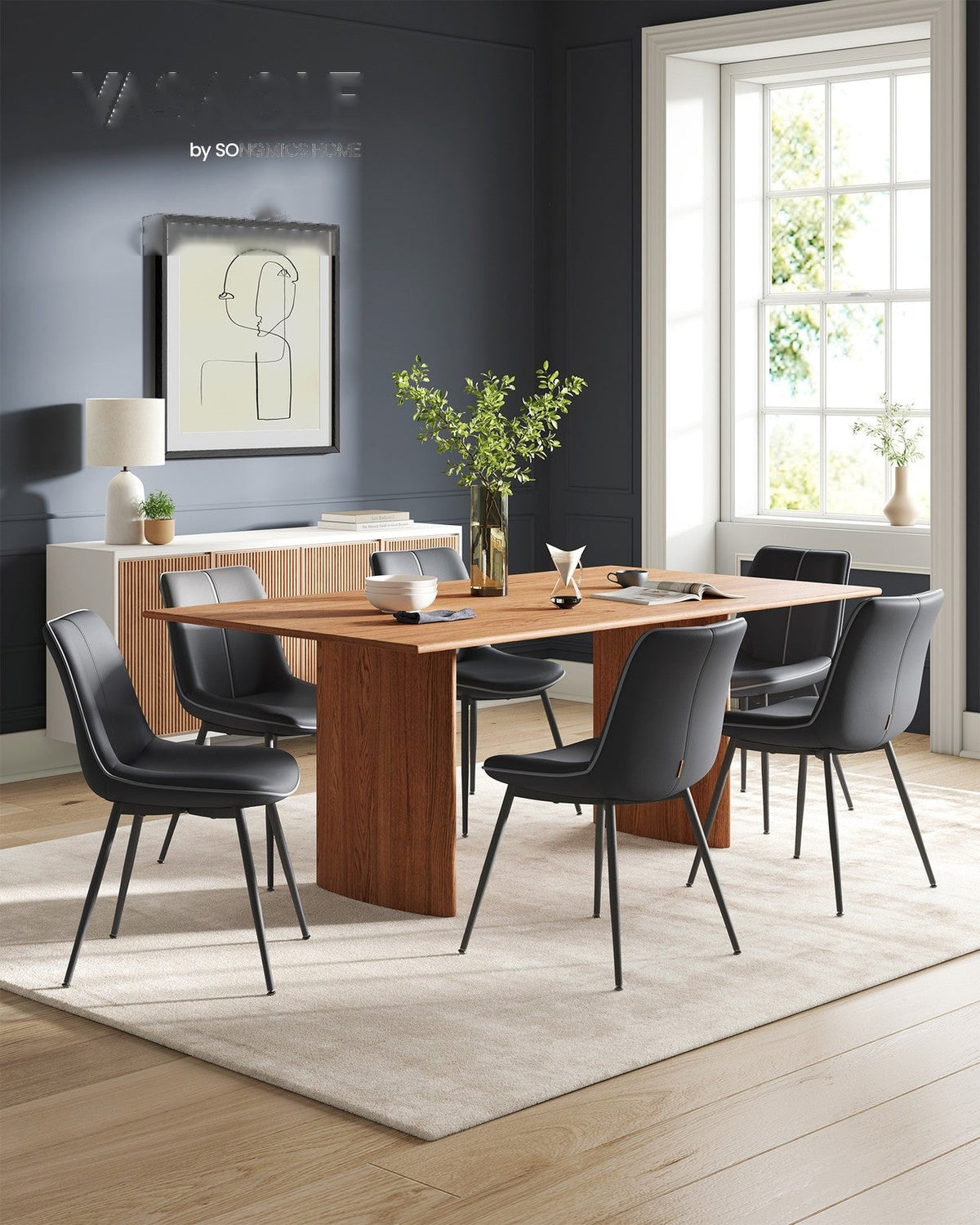 Leather Dining Chairs Set - product photo 02