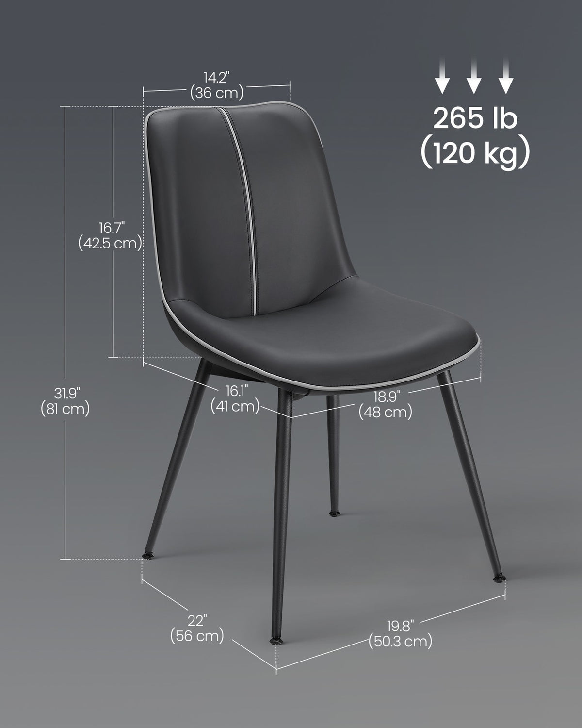 Leather Dining Chairs Set - product photo 08
