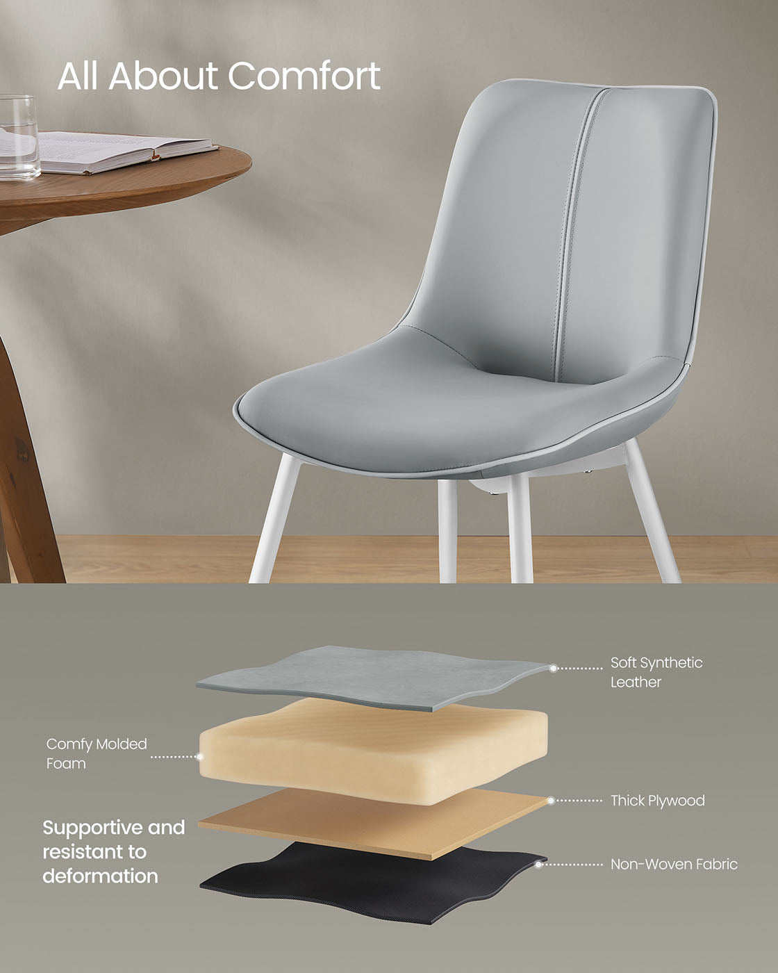 Leather Dining Chairs Set - product photo 12