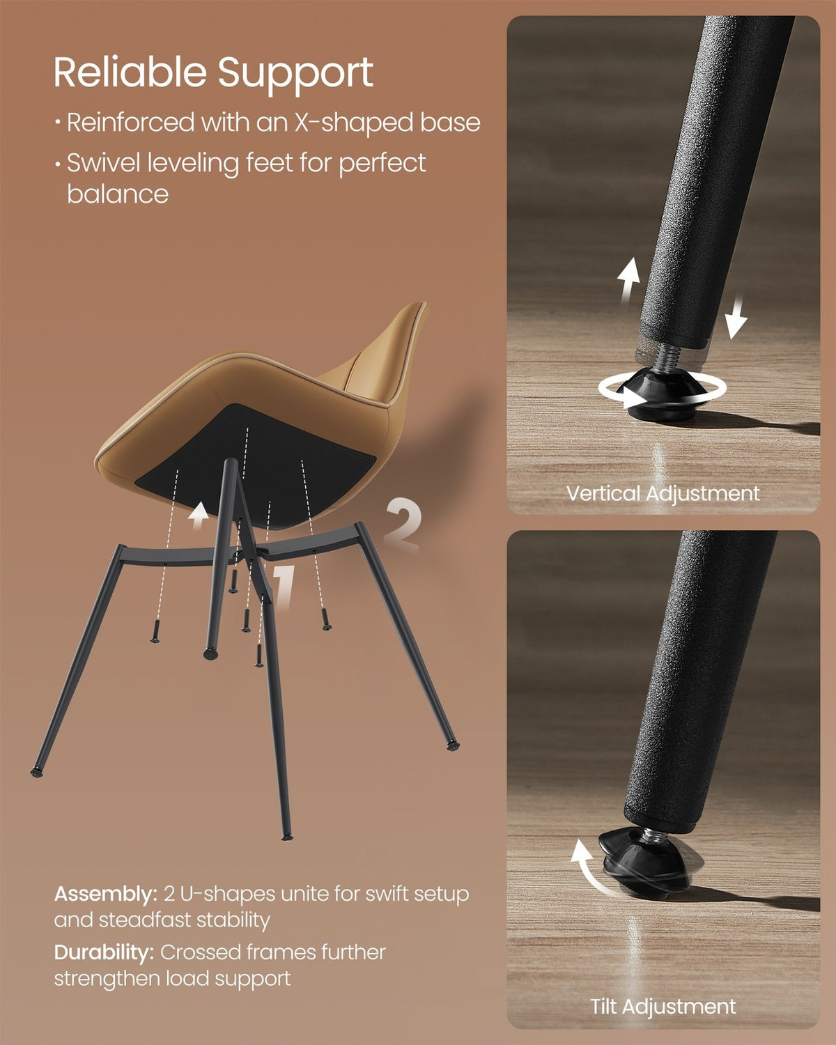 Leather Dining Chairs Set - product photo 23