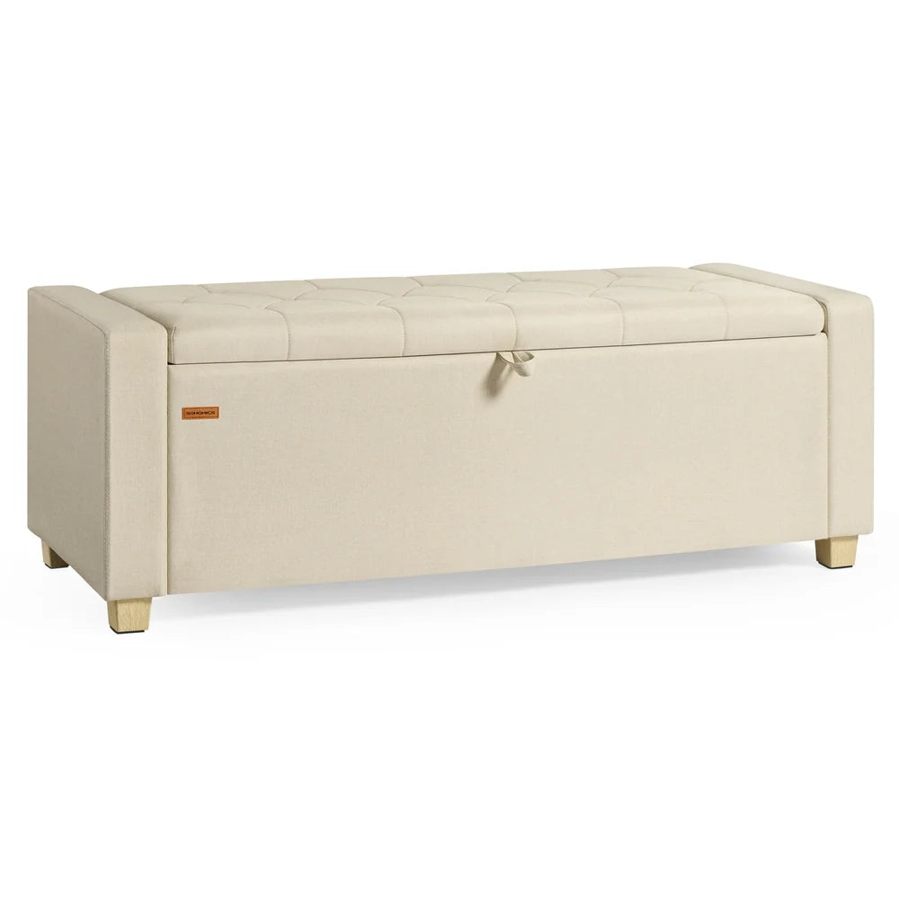 Linen Storage Ottoman Bench For Bedroom Or Living Room - ULOM511LF01